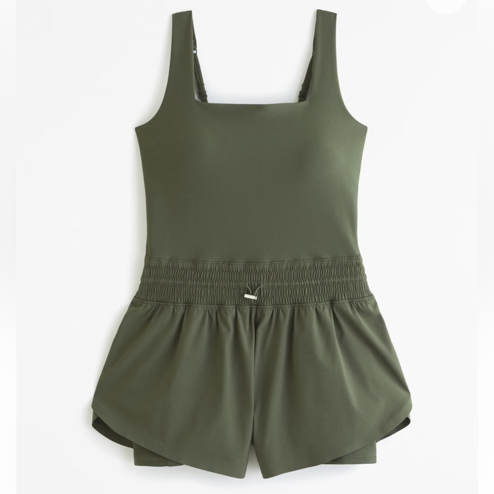 Abercrombie & Fitch Green Jumpsuit with Flattering Fit